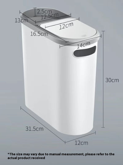Basurero Compacto con Tapa para Baño - Contenedor de Almacenamiento Estrecho - Image 32