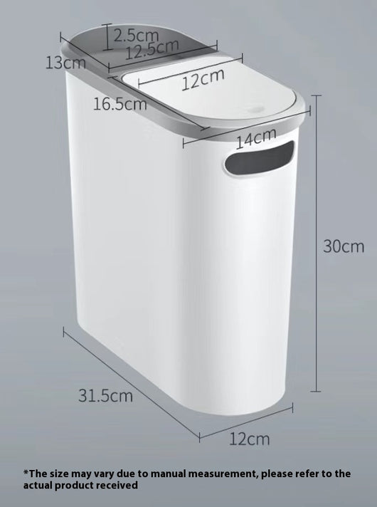 Basurero Compacto con Tapa para Baño - Contenedor de Almacenamiento Estrecho - Image 32