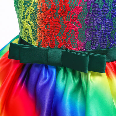 Vestido Princesa Degradado de Encaje Multicolor - Image 3