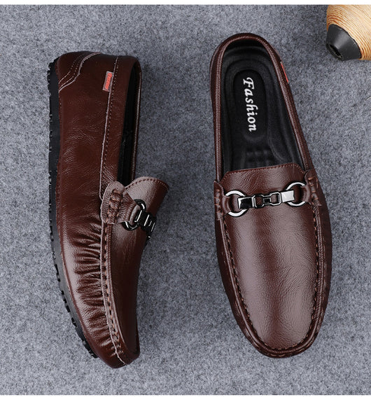 Zapatos Casuales de Cuero con Suela Flexible y Transpirables para Hombre - Image 14