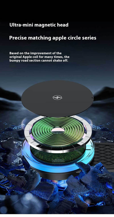 Soporte Magnético Inalámbrico para Auto con Luz LED y Aleación de Titanio - Image 14