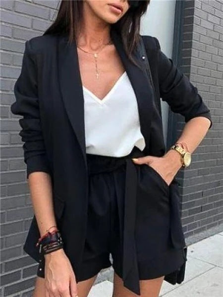 Cardigan Casual de Solapa para Mujer - Temperament