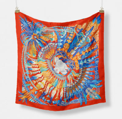 Pañuelo de Seda Estampado Minimalista - Elegancia Versátil - Image 25