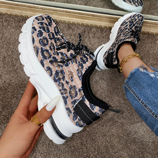 Zapatillas Plataforma Estampado Leopardo para Mujer - Sneakers Casuales Cómodos - Image 3