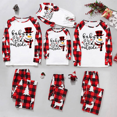 Pijama Navideño a Juego para Padres e Hijos con Estampado Cuadros