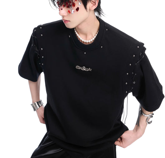 Blusa Deconstruida con Encaje y Recortes - Image 12