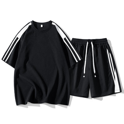 Conjunto Deportivo Hombre Estilo Hong Kong - Playera y Shorts Sueltos - Image 2