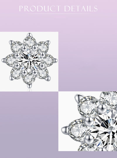 Aretes de Plata S925 Hipoalergénicos con Diseño de Flor - Image 9
