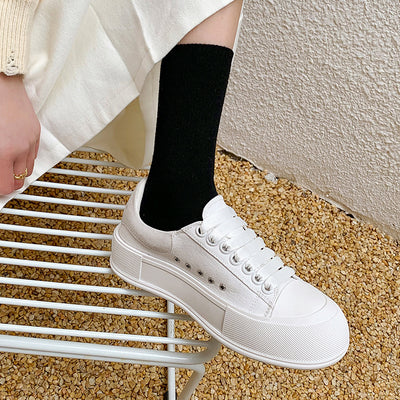 Tenis de Lona con Plataforma - Sneakers Casuales Cómodos - Image 12