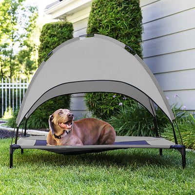 Cama Elevada con Toldo para Mascotas - Refugio Camping Portátil - Image 8
