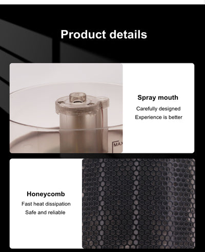White and black 3-in-1 space heater with humidifier and night light, featuring a mesh grille and control buttons. - Image 26