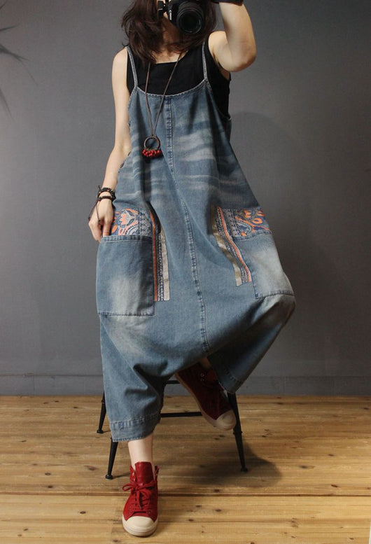 Overol Denim Suelto Estilo Moderno para Mujer - Image 11