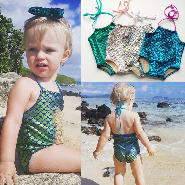 Traje de Baño Sirena Una Pieza para Niña - Diseño Moderno y Divertido