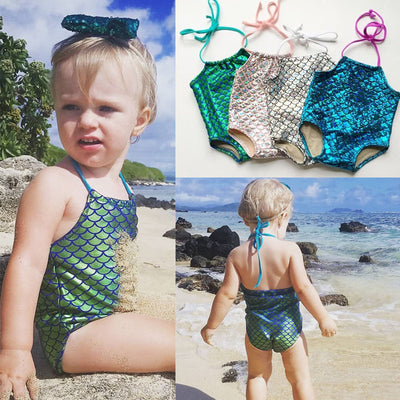 Traje de Baño Sirena Una Pieza para Niña - Diseño Moderno y Divertido