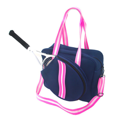 Bolsa Deportiva Tenis Crossbody a Rayas con Bandolera - Image 34