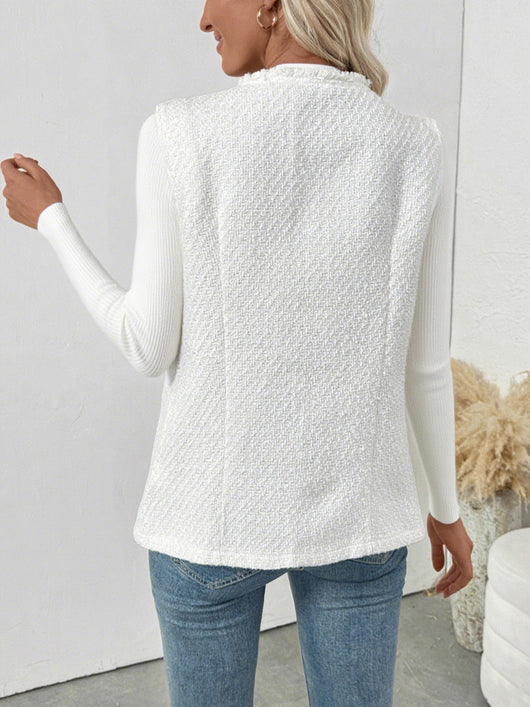 Chaleco Cardigan Elegante de Color Sólido para Mujer - Image 13