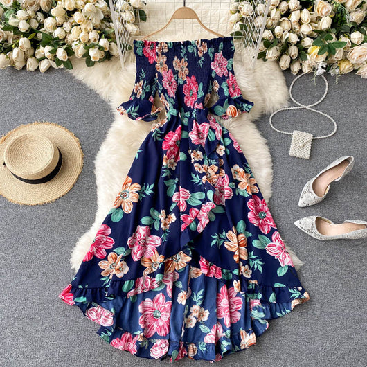 Vestido de Resort con Hombros Descubiertos y Volantes Irregulares - Image 14