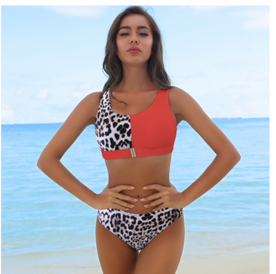 Bikini Deportivo con Cierre y Diseño Dividido para Mujer - Image 5