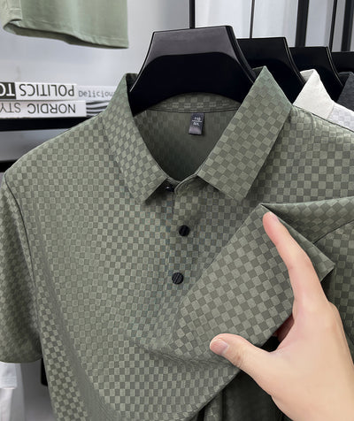 Playera Polo Hombre Jacquard Cuadros Transpirable Verano - Image 22