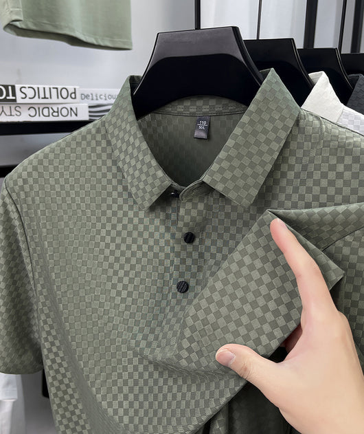 Playera Polo Hombre Jacquard Cuadros Transpirable Verano - Image 22