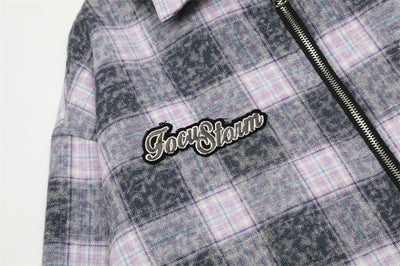 Camisa Chaqueta de Cuadros Vintage para Hombre - Image 8