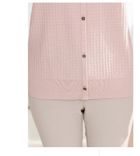 Blusa Tejida Básica de Manga Larga en Color Liso - Sección Delgada - Image 6