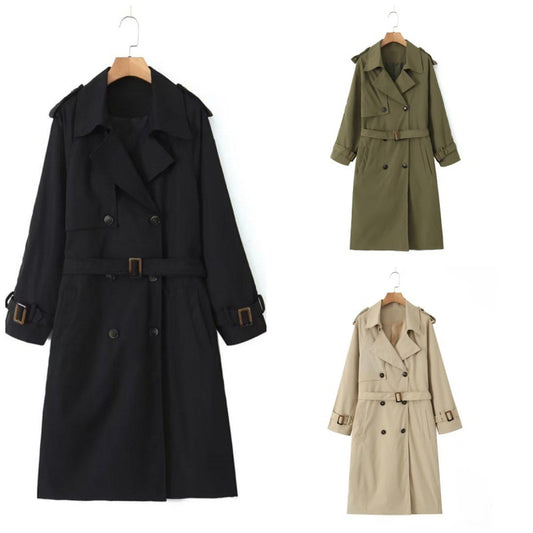 Abrigo Trench Casual Largo para Mujer - Image 2