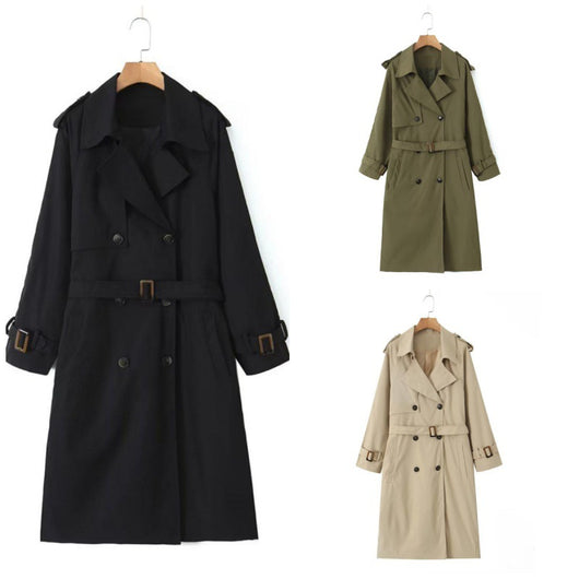 Abrigo Trench Casual Largo para Mujer - Image 2