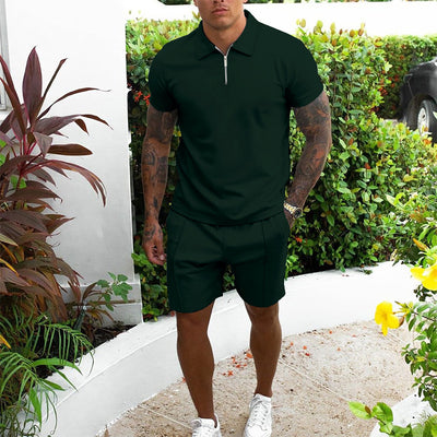 Conjunto Casual de Pantalones Cortos y Camiseta para Hombre - Image 9