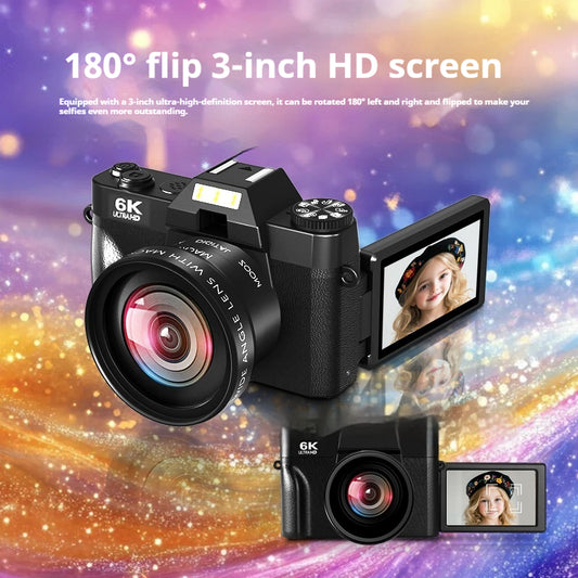 Cámara Mirrorless 6K HD Retro - Profesional y Compacta - Image 2