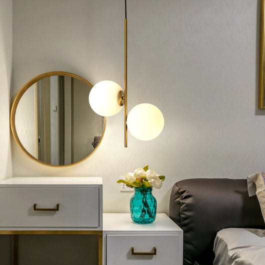 Lámpara Colgante de Cobre Minimalista Moderna para Dormitorio - Image 3