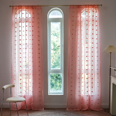 Cortinas Bohemias Texturizadas con Bordado Floral - Image 19