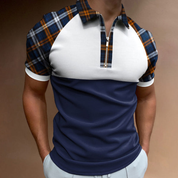 Polo Slim Fit con Estampado Digital de Manga Corta para Hombre