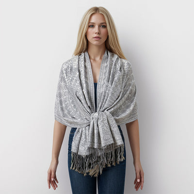 Bufanda Étnica Invernal con Borlas - Abrigo Cálido y Elegante - Image 25