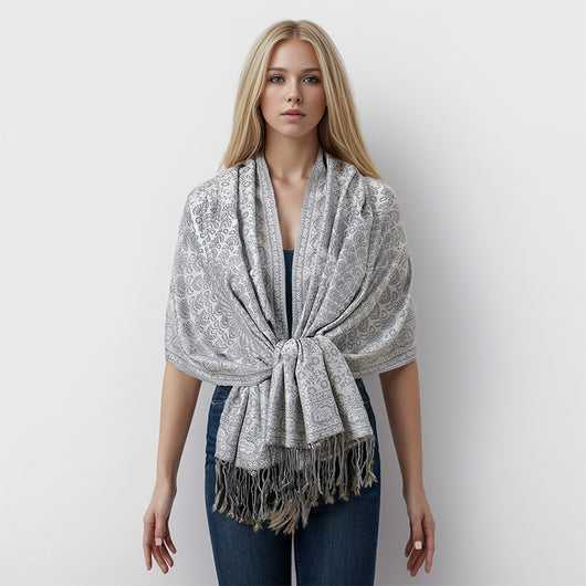 Bufanda Étnica Invernal con Borlas - Abrigo Cálido y Elegante - Image 25