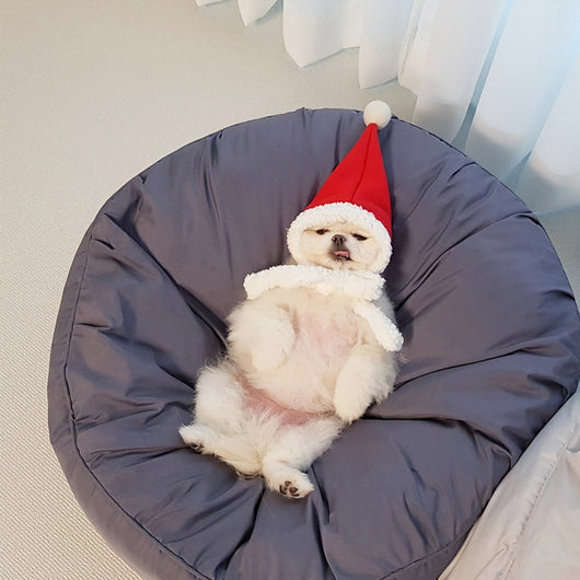 Cama Redonda Impermeable para Mascotas con Funda Lavable y Elástica - Image 5