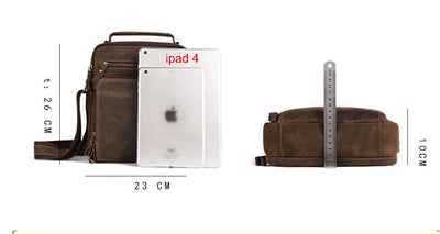 Bolsa de Cuero para Hombre Estilo Retro con Gran Capacidad - Image 7