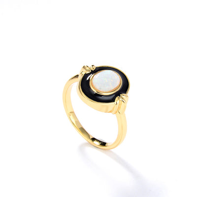 Anillo de Plata 925 con Baño de Oro 18K Diseño Ovalado Elegante - Image 4