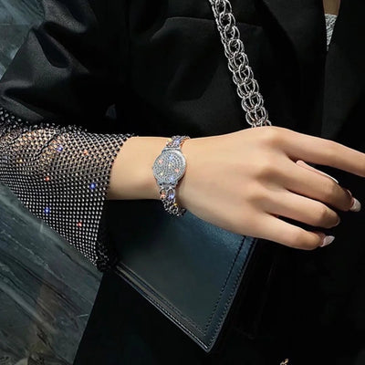 Reloj de Lujo Ligero con Pulsera de Diamantes Completos High Sense - Image 9