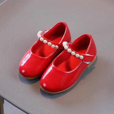Zapatos de Cuero para Niñas con Hebilla Perla y Suela Suave - Image 4