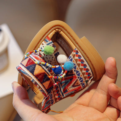 Sandalias de Vacaciones Étnicas y Estilo Internacional para Niñas - Image 2