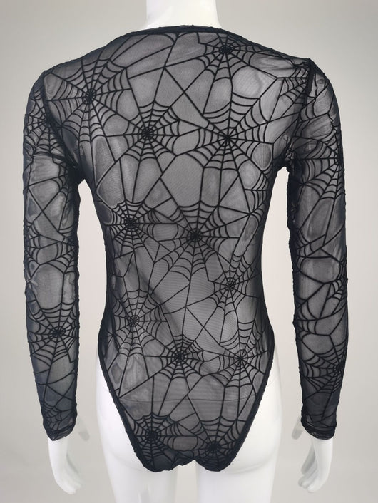 Playera Larga Ajustada con Encaje y Detalles de Cadena - Image 8