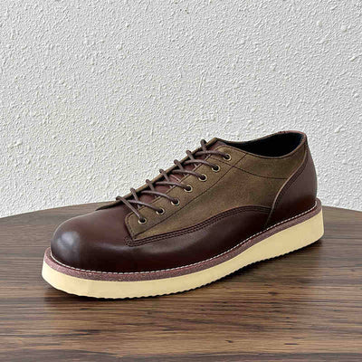 Zapatos Casuales Retro de Plataforma con Combinación de Colores