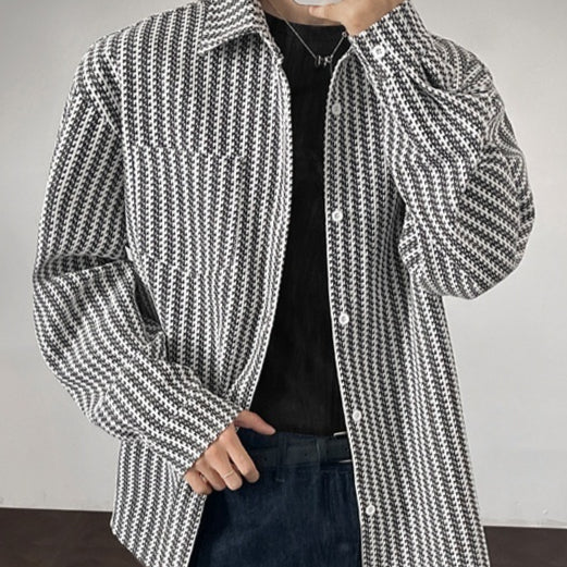 Chaqueta Camisa Hombre Espiga Atrevida Estilo Chanel