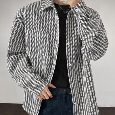 Chaqueta Camisa Hombre Espiga Atrevida Estilo Chanel