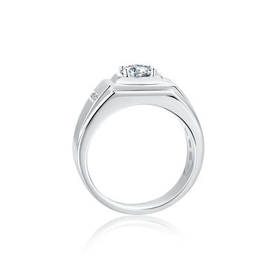 Anillo de Plata 925 con Moissanita para Hombre - Diseño Europeo y Americano - Image 8