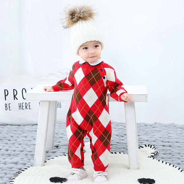 Jumpsuit Tejido para Bebé - Conjunto Acogedor de Otoño