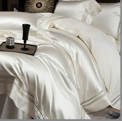 Juego de Cama Jacquard de Seda Premium Densidad Alta - Diseño Minimalista - Image 6