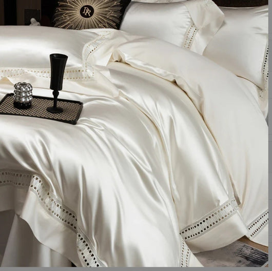 Juego de Cama Jacquard de Seda Premium Densidad Alta - Diseño Minimalista - Image 6