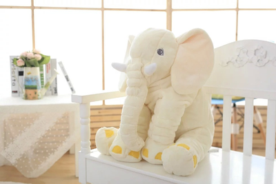 Pink 60cm and yellow 40cm elephant plush dolls, soft comfort pillows for babies and kids. - Image 92